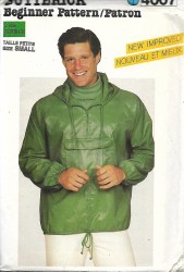 4007 MR. LOOSE HOODED PULLOVER ZIP JACKET PATTERN XTRA LARGE